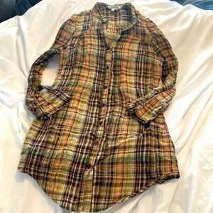 Tramp casual button down dress small